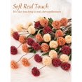 thumbnail image 4 of NestE 6pcs Fake Fall Flowers Faux Silk Pompon Mums, Bulk Fake Mini Chrysanthemums with Stems, Artificial Kiku Flowers for Vase DIY Centerpieces Bouquet Floral Arrangements Decorations, Mixed Orange, 4 of 16