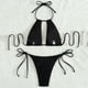 thumbnail image 4 of Trajes de baño tankini para mujer Trajes de baño de dos piezas con tirantes ajustables y espalda descubierta de color liso para mujer Trajes de baño para mujer Trajes de baño tankini para mujer, 4 of 4