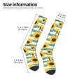 thumbnail image 2 of Sigee White Blue Striped Sunflower for Socks for Men Women Socks Stocking Compression Socks, 2 of 6