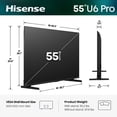 thumbnail image 2 of Hisense 55" U6 Pro Series Mini-LED 4K UHD Vidaa Smart TV (55U6SV Pro, 2026 Model) - Hi - QLED MiniLED, Native 144Hz, HDR10+, Dolby Vision IQ, Dolby Atmos, Built-in Subwoofer, 2 of 22