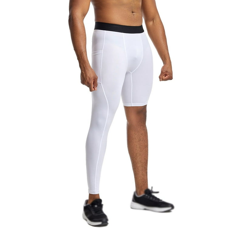 Single Leg Sleeve Nike Compression Pants Single Leg Sleeve White