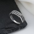 thumbnail image 4 of Apertura de anillo para mujer con apertura ajustable, anillo de monedas de cobre para transporte, joyería de anillo de bobinado multicapa de estilo retro chino, 4 of 5