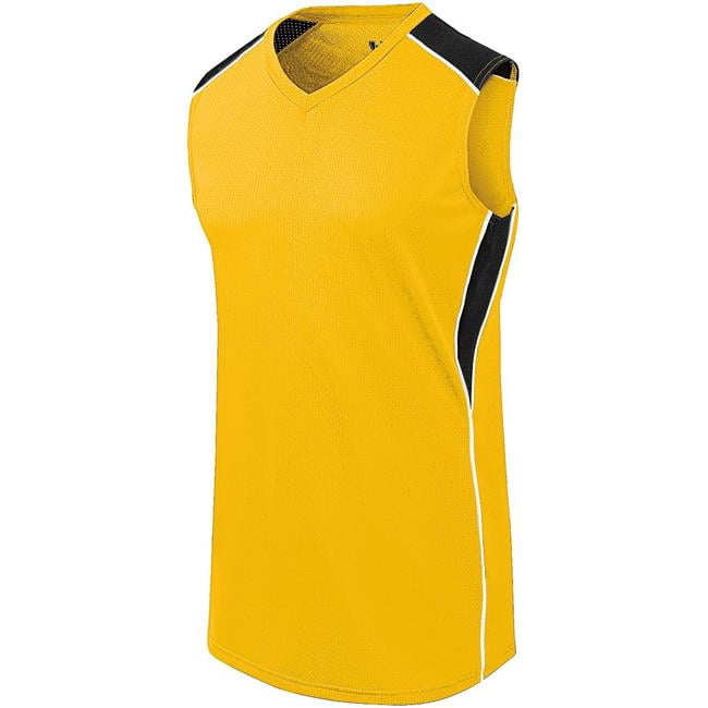 ASI 312162.657.S Ladies Dynamite Jersey - Athletic Gold&#44; Black & White - Small