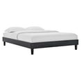 thumbnail image 2 of Modway Reign Queen Performance Velvet Platform Bed Frame in Charcoal, 2 of 5