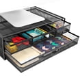 thumbnail image 6 of Mount-It! Black Mesh Computer Monitor Stand W/ Two Drawers, 6 of 13
