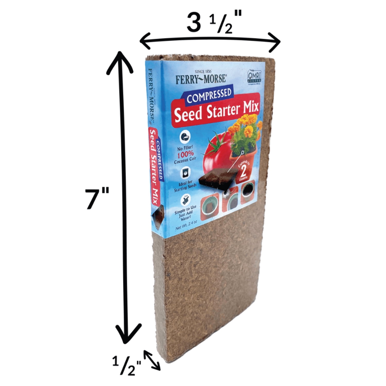 Ferry-Morse Organic Seed Starter Mix Compressed Soil - 24 Pack / 48 Quarts