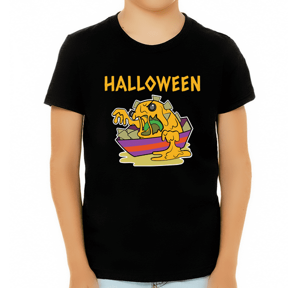 Mad Nachos Halloween Shirts for Boys Spooky Food Boys Halloween Shirt Kids Halloween Shirt for Boys
