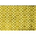 thumbnail image 1 of Ahgly Company Machine Washable Indoor Rectangle Trellis Yellow Modern Area Rugs, 8' x 10', 1 of 4