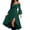 Green, variant on Xijirk Women Pirate Costume Off Shoulder Tiered Ruffle Sleeve High Low Dress for Halloween and Renaissance Themed Party,M