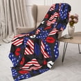 thumbnail image 3 of Rateoe American With Lips Pattern Flannel Throw Blanket, Ultra-soft Blanket for Bed, Couch, Car, Hypoallergenic Anti-pilling blanket-50"x40"(Vertical), 3 of 6