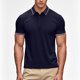 thumbnail image 5 of Negro Camisa de Manga Corta Mujeres Sólido Deportes Solapa Camisa Seca, Unisex Manga Corta Ropa de Trabajo Superior para Ocasional, 5 of 8