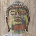thumbnail image 2 of Prime, Marcus 26x26 Black Ornate Wood Framed with Double Matting Museum Art Print Titled - Wooden Painted Buddha Square, 2 of 4