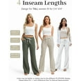 thumbnail image 3 of SEVEGO Tall Women Casual Linen Pants 30"/32"/34"/36" Inseam Drawstring Smocked Waist Beach Summer Trousers with Pockets, 3 of 6