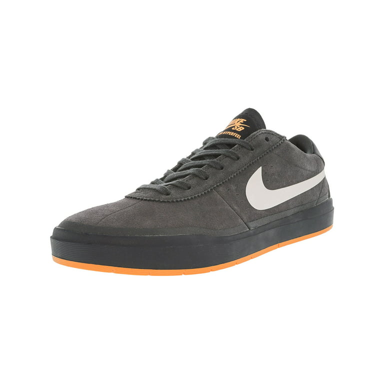 Nike Men's Bruin Sb Hyperfeel Xt Anthracite / White Clay Orange Ankle-High Suede Skateboarding Shoe - -