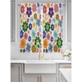 thumbnail image 2 of Retro Bohemia Floral Living Room Curtains 2 Panel, Blue Purple Flowers Boho Style Beige Cafe Window Treatment, Extra Long Farmhouse Bedroom Bathroom Kitchen Curtains Drapes 104"x72", 2 of 6