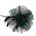 thumbnail image 1 of Bridal Fascinator Hair Clips Veil Hairpin Hat Bowler Feather Wedding Headwear, bridal accessory., 1 of 3