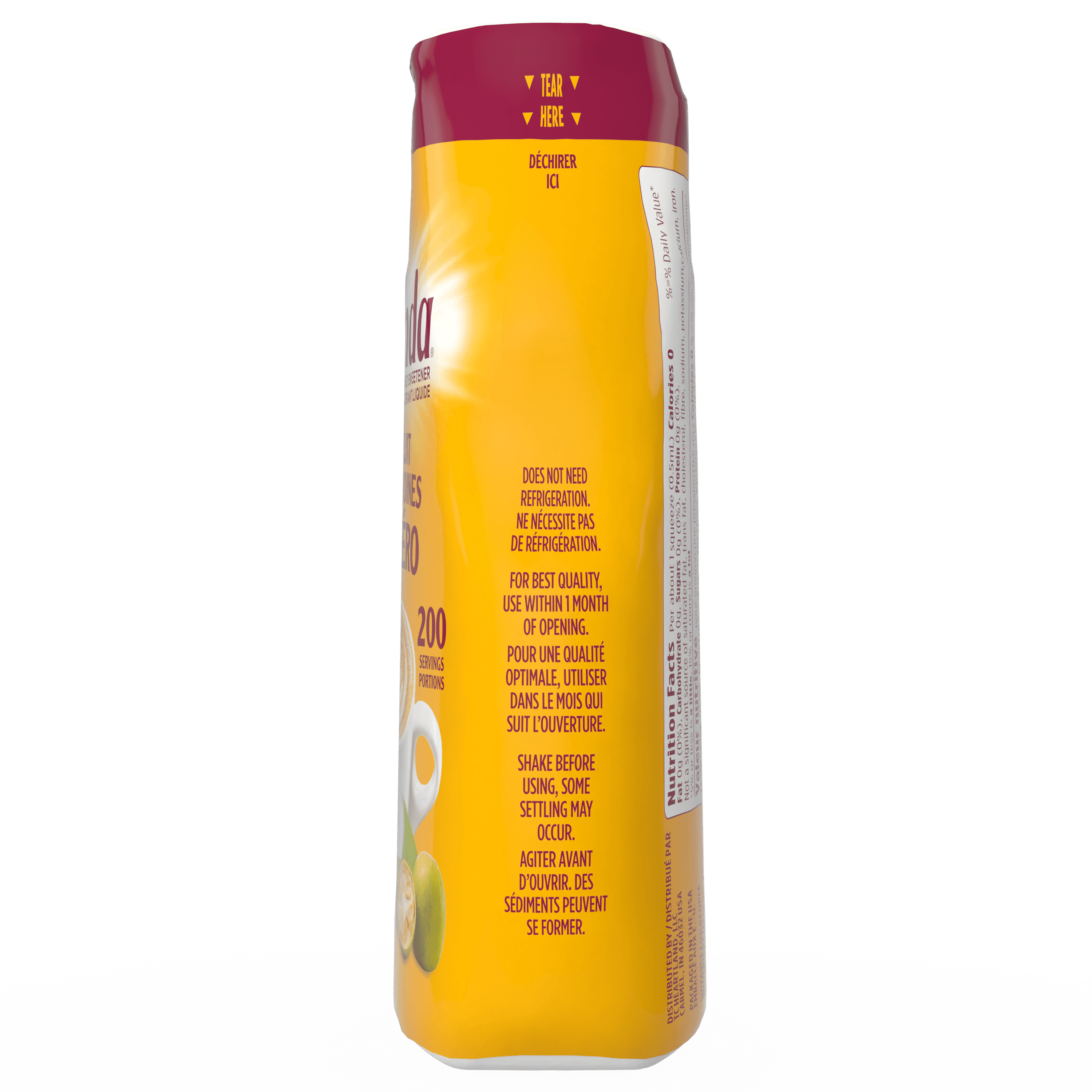 Splenda, Keto, Monk Fruit liquid Sugar Substitute, 100mL bottle