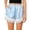Light Blue, variant on Womens Satin Lace Shorts Elastic Waist Silky Shorts Casual Lounge Trendy with Pockets Navy L
