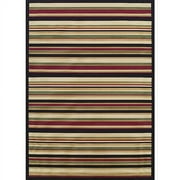 118"x154" Tributary Stripe Black