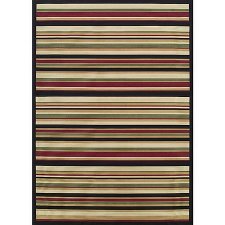 118"x154" Tributary Stripe Black