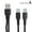 0.2M black, variant on Short Multi Type-c Charging Cable 2 in 1 Multiple USB Fast Charger Cord> T5O7