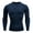 Blue, variant on Mens Fitness Long Sleeve Running T Shirt for Men | Thermal Muscle Athletic Gym Compression Top for Training and Performance Red