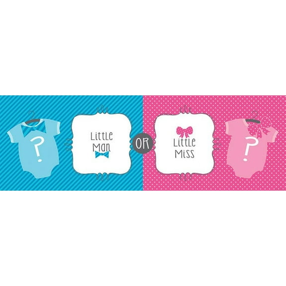 Little Man or Little Miss Giant Party Banner (1 ct)