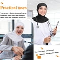 thumbnail image 4 of Miaocao Hijab Cap for Women Adjustable Muslim Stretchy Turban Full Cover Shawl Cap Full Neck Coverage Small and medium, 4 of 7