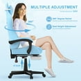 thumbnail image 6 of Soontrans Blue Gaming Chair with Footrest, High Back Computer Chair with Massage Lumbar Pillow & Headrest, Game Gamer Chairs with Bunny Ear for Boy Girl s, Blue, 6 of 8