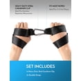 thumbnail image 3 of Battle Battle Rope Anchor Strap Kit with Heavy Duty Reinforced 2 Nylon Straps & 1 Stainless Steel Carabiner Clip for  Ropes Home Gym Fitness & Training Rope Anchor, 3 of 7
