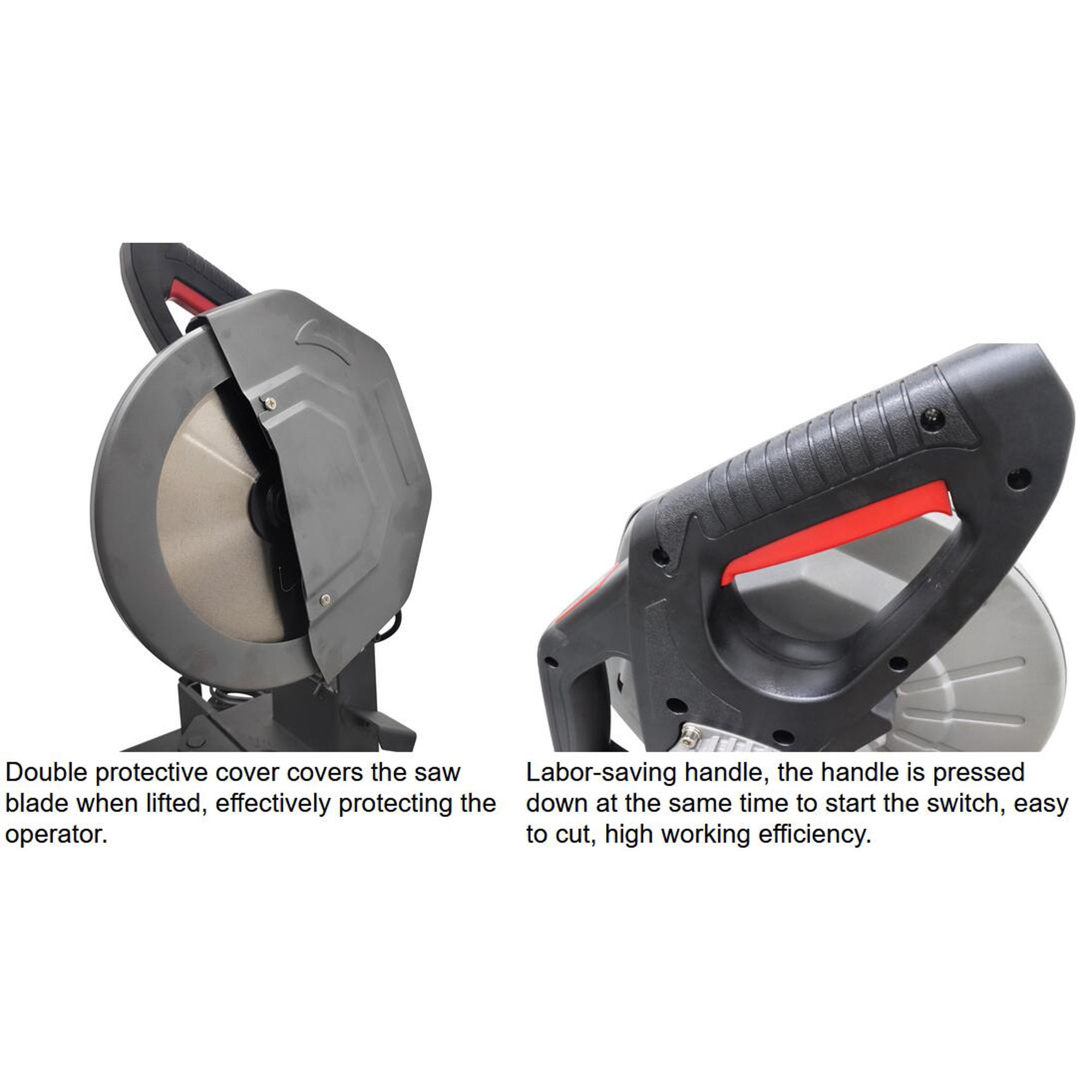 14" Steel Rebar Round Steel Metal Cold Cut Saw 0-45˚ Adjustable Miter Range Metal Cutting Saw 220V