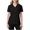 Black, variant on Women Shirts Trendy Short Sleeve Solid Color Women'S Clothing Breathable Loose Fit V-Neck Basic Tshirts Blouses for Women