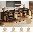 thumbnail image 4 of Tribesigns 70.9" TV Stand up to 80 Inches, Wood Media Console TV Cabinet for Living Room, Walnut, 4 of 6