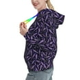 thumbnail image 2 of Sikiie Lavender Flowers Women's Casual Hoodies Long Sleeve Lightweight Pullover Tops Loose Sweatshirt-Medium, 2 of 7
