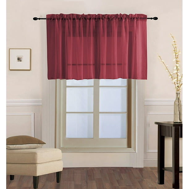 Decotex 1 Piece Sheer Voile Rod Pocket Multi Use Straight Window