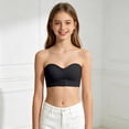thumbnail image 2 of Miaoju Front Closure Bandeau Bra for Girls Comfortable Strapless Bra Wireless Tops Soft Breathable Bralette With Removable Straps Pads, 2 of 9