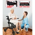 thumbnail image 4 of Bangeran DayWalker Drive Rollator Walker with Seat, Outdoor Rolling Walker, 8” Non-Pneumatic Tire Wheels, Compact Folding Design for Seniors, 2 in 1 Rollator, Dark Gray, 4 of 6