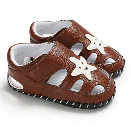 

Douhoow Summer Baby Boys Sandals Kids Shoes Soft Sole PU First Walkers Non-Slip Baby Sandals 0-18M