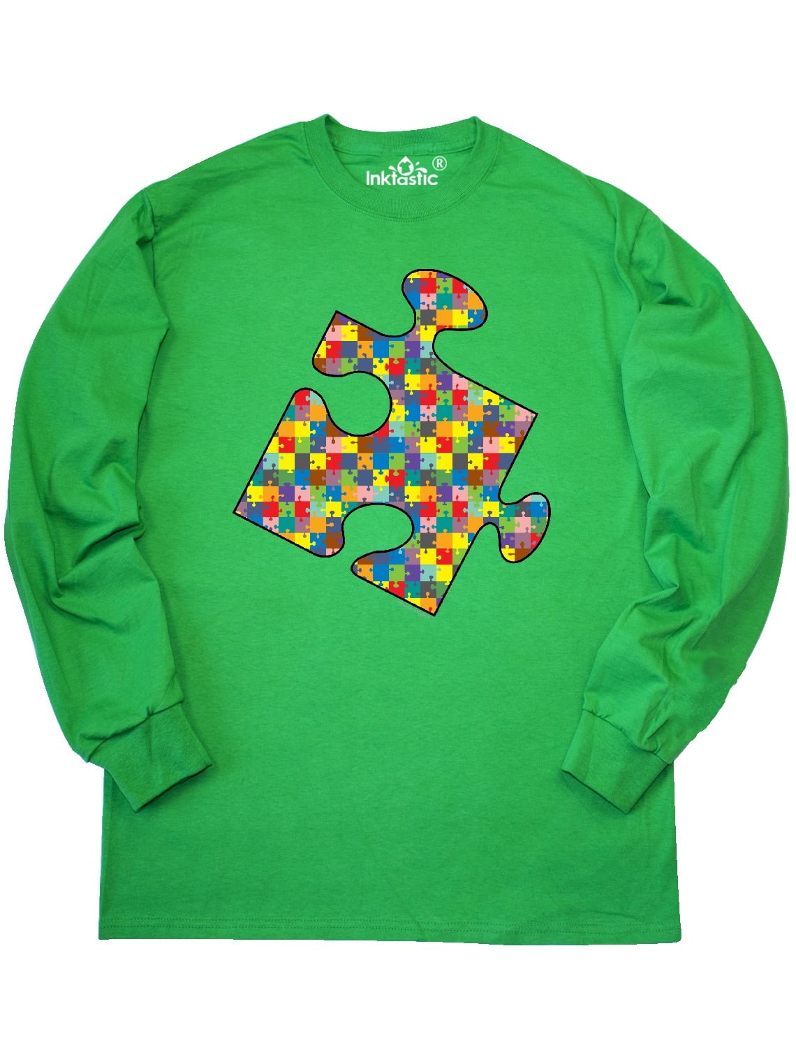 INKtastic Jigsaw Patterned Jigsaw Piece Long Sleeve TShirt Walmart