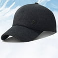 thumbnail image 3 of Grandpa Hat Dad Baseball Cap Men‘s Winter Baseball Hat with Long Brim Solid Color Windproof Ear Protection Perfect for Cold, 3 of 5