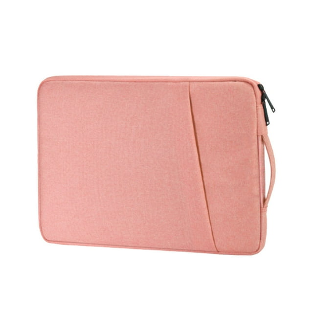 kurtrusly Sac de Transport Universel pour Ordinateur Portable Anti-Rayures Sac Portable pour Ordinateur Bloc-Notes Fermeture à Glissière Étui de Protection en Polyester Rose 13 Pouces
