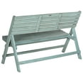 thumbnail image 4 of SAFAVIEH Luca Indoor/Outdoor Urban Acacia Folding Bench, Beach House Blue, 4 of 5