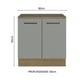 thumbnail image 3 of Gabinete Bajo Multiuso Madesa Agata 80cm 2 Puertas MG, 3 of 10