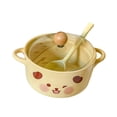 thumbnail image 1 of GROWTH TANK Ramen Bowl with Handle and Lid Multifunctional Cartoon for Rice Cereal Fruit Dog, 1 of 9