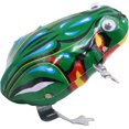 thumbnail image 1 of Juguete de cuerda, juguete de cuerda retro portátil de hojalata de color verde, juguete de cuerda para saltar, 1 of 4