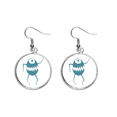 thumbnail image 1 of Cyclops Alien Creature Ear Dangle Silver Drop Earring Jewelry Woman, 1 of 3