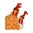 thumbnail image 2 of Chic Rooster Graphic Women's T-Shirt - Casual Crew Neck, Short Sleeve, Stretchy Polyester Blend, Machine Washable - Perfect for Summer & Casual Attire, 2 of 6