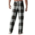 thumbnail image 3 of Zimjoy Mens Pajama Pants Soft Elastic Waist Plaid Pajama Pant Casual Drawstring Warm Flannel Pajama Bottoms Comfy Loose Sleep Pant Christmas Sleep Bottoms with Pockets, Black L, 3 of 4