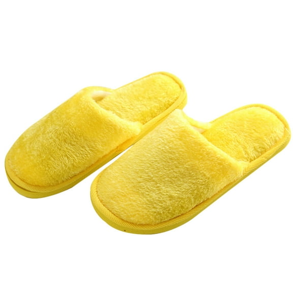 LEORX 1 Pair Slippers For Men EVA Yellow Warm Indoor Shoes For Men