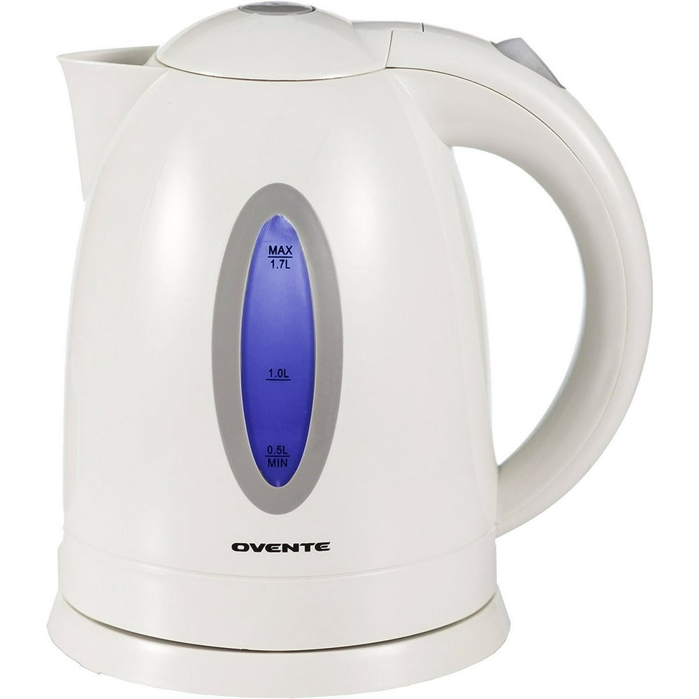 Ovente Electric Hot Water Kettle 1.7 Liter with LED Light, 1100 Watt
